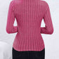 Mock Neck Long Sleeve Knit Top