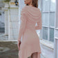 Drawstring Ruched Long Sleeve Dress