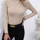 Mock Neck Long Sleeve Knit Top