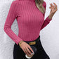 Mock Neck Long Sleeve Knit Top