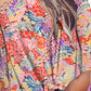 Tied Printed Off-Shoulder Half Sleeve Blouse