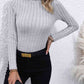 Mock Neck Long Sleeve Knit Top