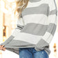 Striped Turtleneck Long Sleeve Sweater