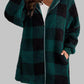 Plaid Zip-Up Hooded Jacket with Pockets