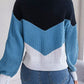 Color Block Dropped Shoulder Sweater
