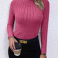Mock Neck Long Sleeve Knit Top