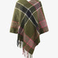 Plaid Fringe Detail Poncho
