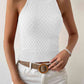 Round Neck Sleeveless Knit Top