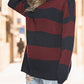 Striped Turtleneck Long Sleeve Sweater