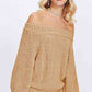 Off-Shoulder Long Sleeve Sweater