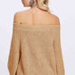 Off-Shoulder Long Sleeve Sweater