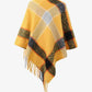 Plaid Fringe Detail Poncho