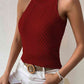 Round Neck Sleeveless Knit Top