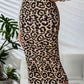 Leopard Bodyline Midi Skirt