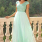 Sequin V-Neck Mesh Maxi Dress