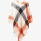 Plaid Fringe Detail Poncho