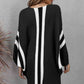 Ribbed Round Neck Long Sleeve Sweater Dress