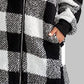 Plaid Zip-Up Hooded Jacket with Pockets