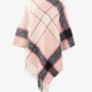 Plaid Fringe Detail Poncho