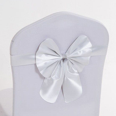 Hotel Wedding Elastic Chair Cover Bow