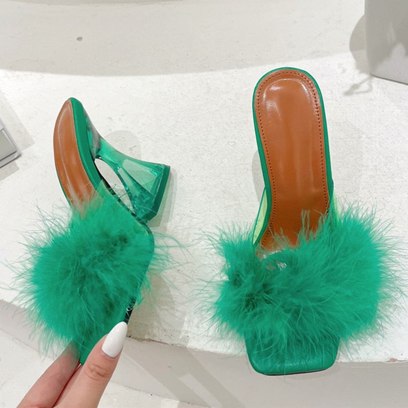 Transparent Heels Slippers