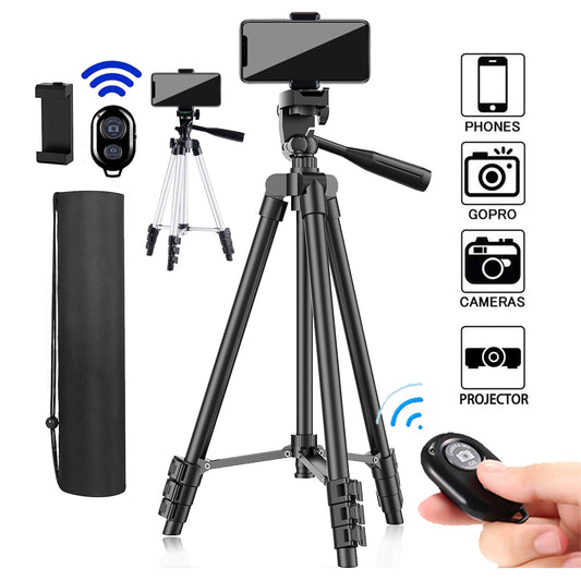 DSLR Flexible Tripod Extendable Travel Lightweight Stand Remote Control For Mobile Cell Phone Mount Camera