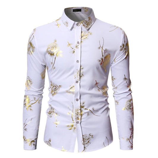 Mens Floral Long Sleeve Shirts