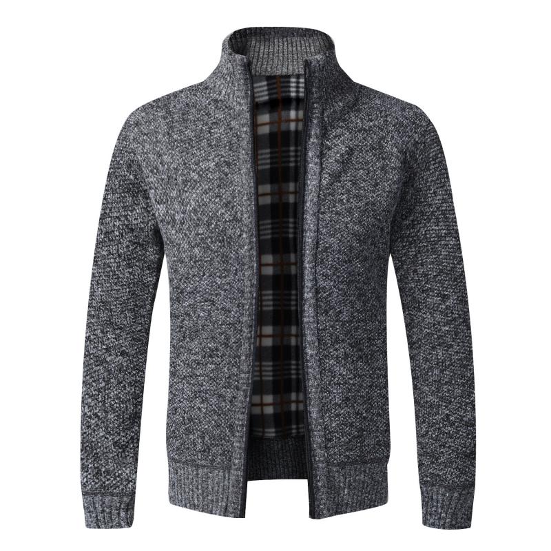 Mens Slim Fit Knitted Sweater Coat Men