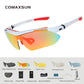COMAXSUN Professional Polarized Cycling Sunglasses UV 400 With 5 Lens TR90 2 Style
