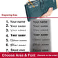 Name Engrave Leather Wallet For Women