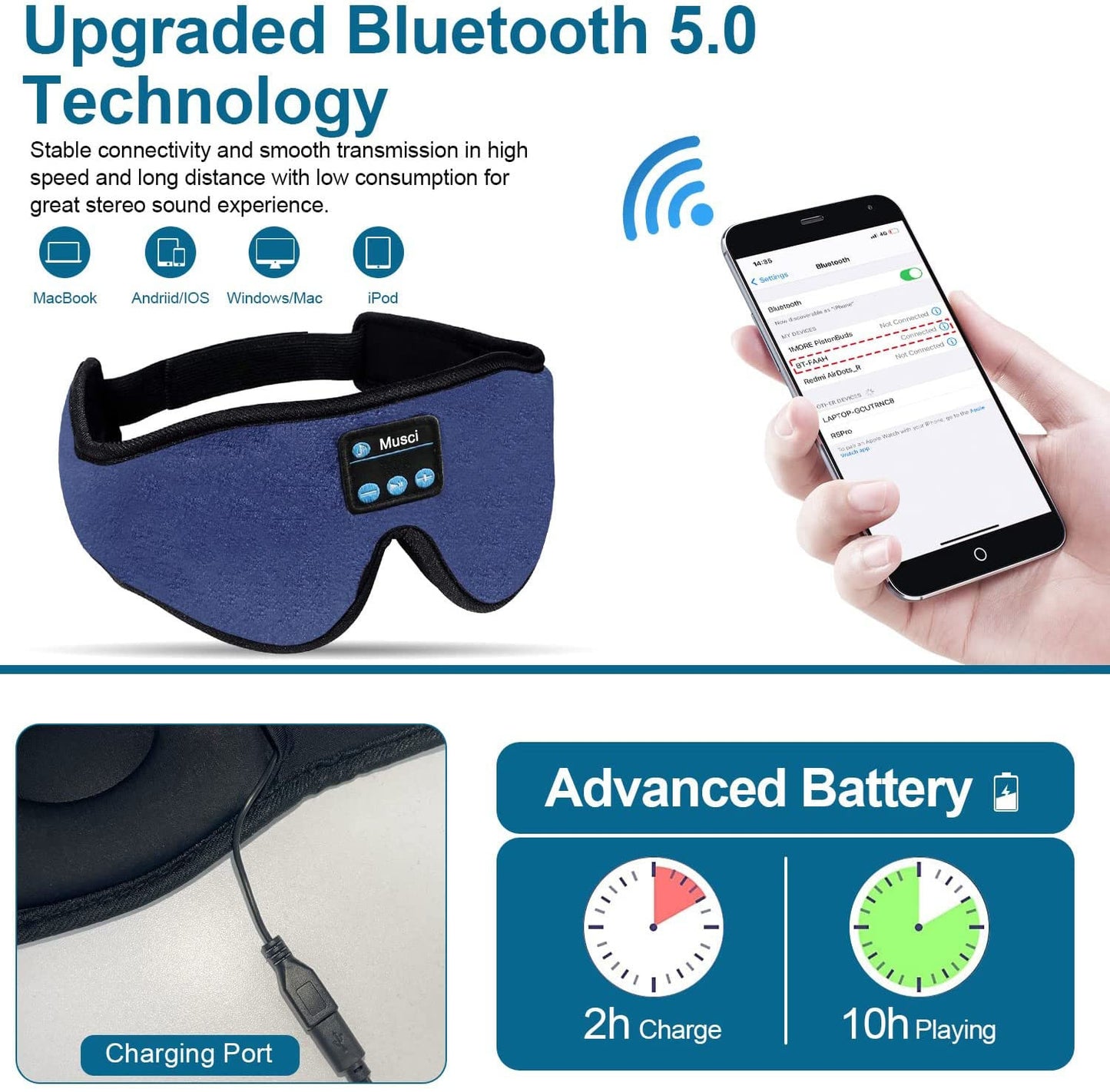 Bluetooth Sleep Eye Mask