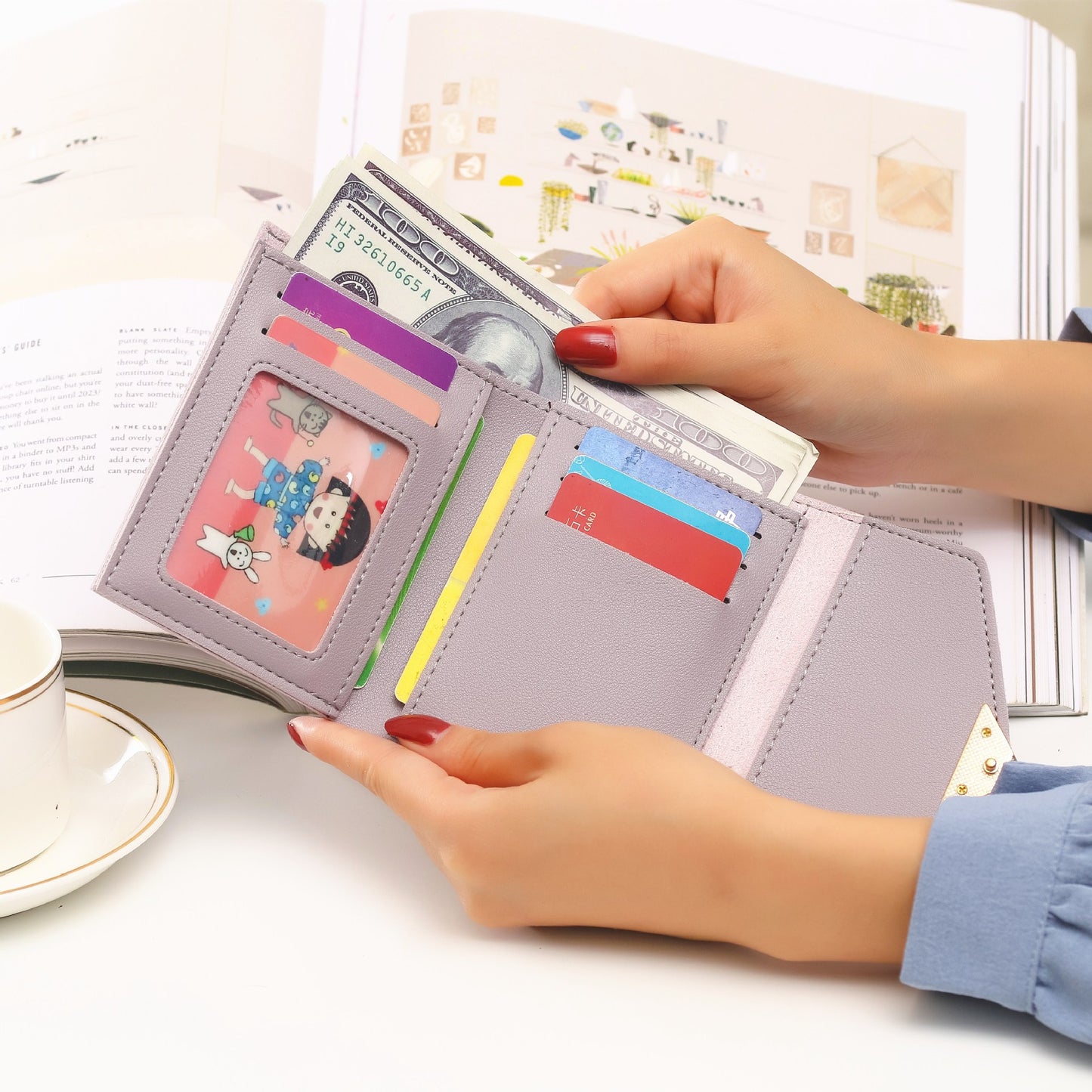 Free Name Engraving Cute Small Women Wallet