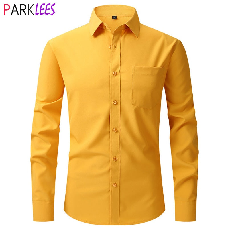 Yellow Men's Dress Shirts