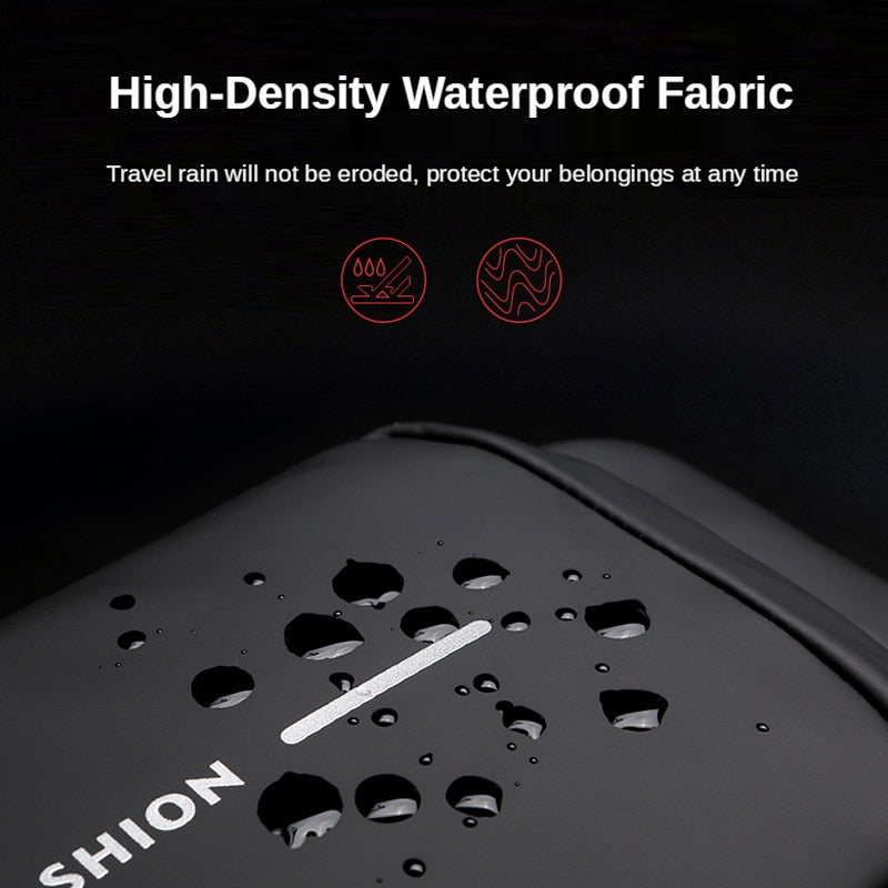 Anti-theft Waterproof Crossbody Bag with Multifunction USB Charging