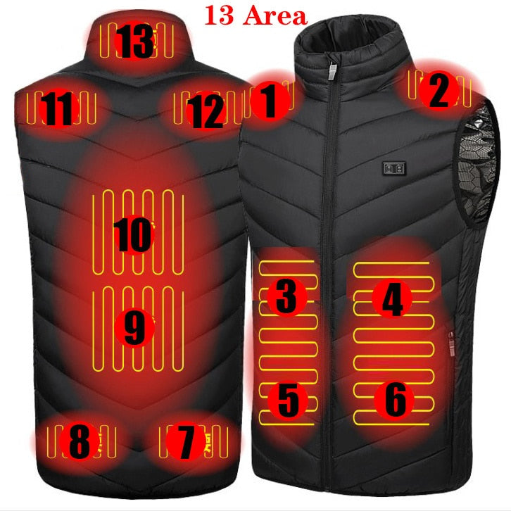 17 Places Heated Winter Heating Jacket