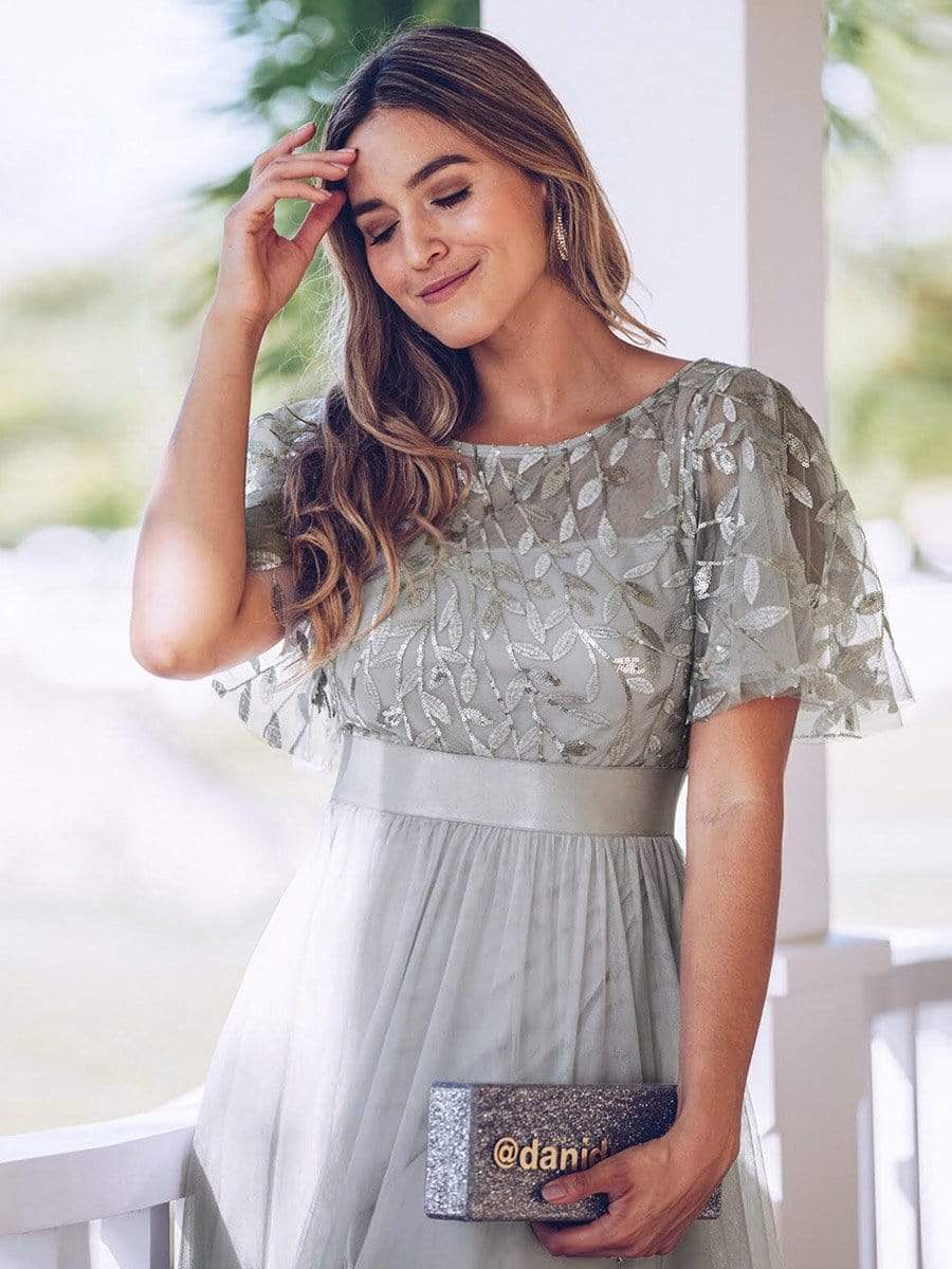 Leaf Maxi Prom Dress