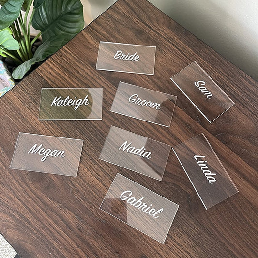 30/50Pcs Clear Acrylic Table Place Card