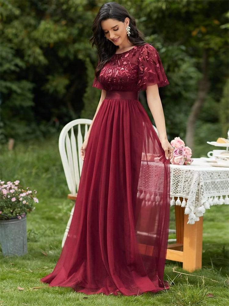 Leaf Maxi Prom Dress