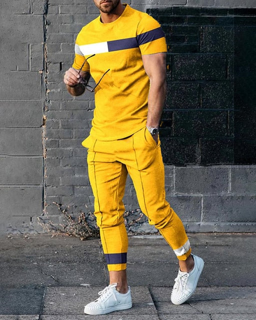 Trousers Tracksuit 2 Piece Set Casual Street Clothes