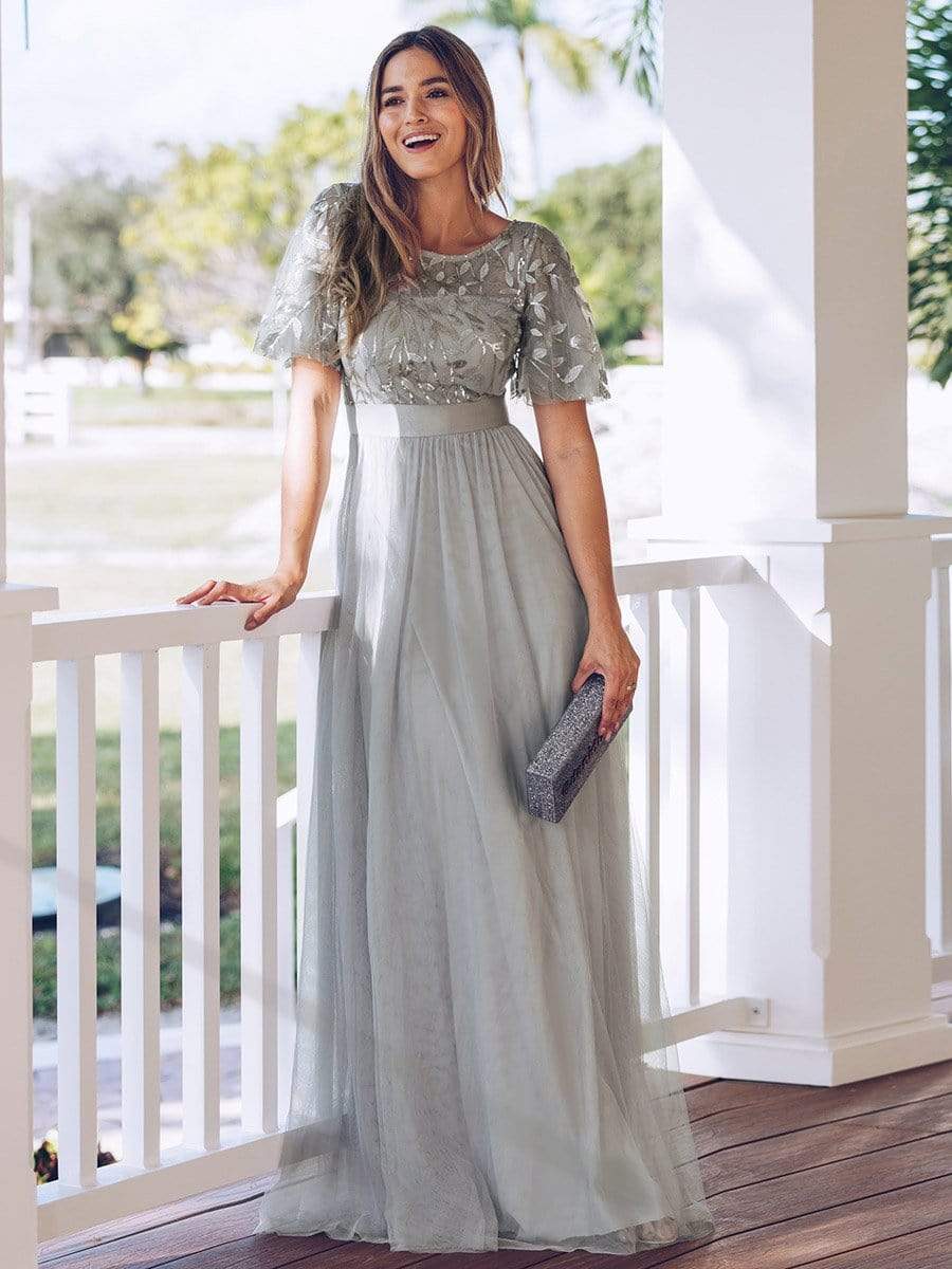 Leaf Maxi Prom Dress