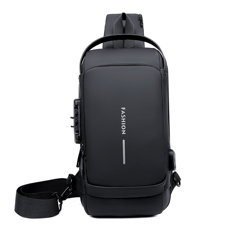 Anti-theft Waterproof Crossbody Bag with Multifunction USB Charging