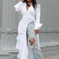 Vintage White Maxi Long Sleeve Dress
