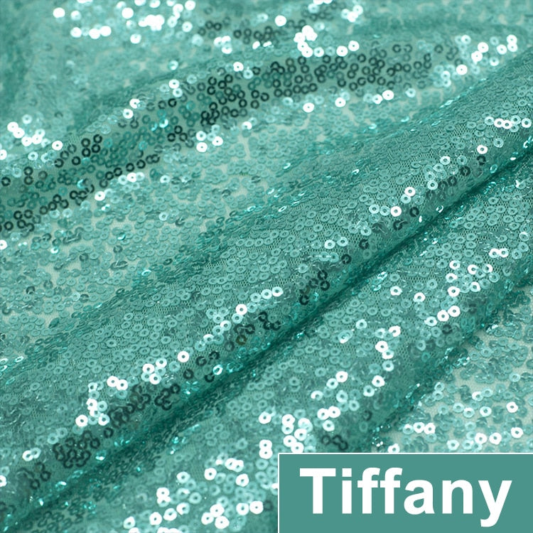 3MM Sequin Fabric Dense Mesh Chaotic Piece Wedding Decoration  Clothing Fabric Dress Tablecloth 130X50CM