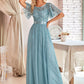 Leaf Maxi Prom Dress