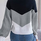 Color Block Dropped Shoulder Sweater