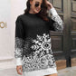 Snowflake Pattern Sweater Dress