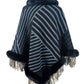 Striped Fringe Hem Poncho
