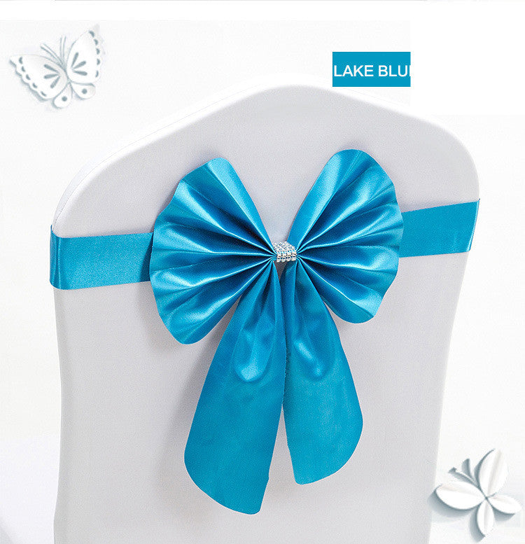 Hotel Wedding Elastic Chair Cover Bow