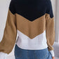 Color Block Dropped Shoulder Sweater