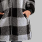 Plaid Zip-Up Hooded Jacket with Pockets